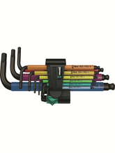 WERA 9-piece long colored ball-point Allen key set